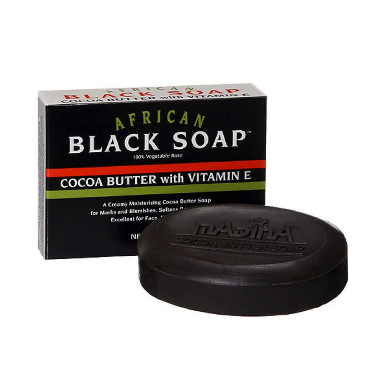 African Black Soap With Cocoa Butter & Vitamin E