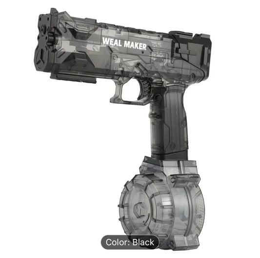 Electric water gun, with drum, with continuous water gun, transparent water gun, powerful range